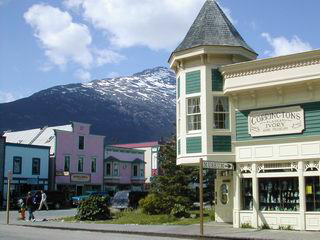 Alaska Skagway main street shops