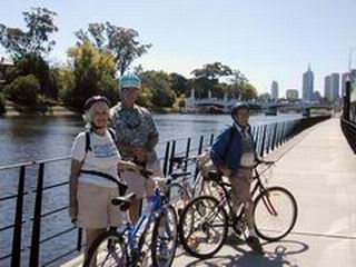 Melbourne Australia biking along Yarra River trail