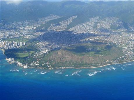 Diamondhead Crater aerial view