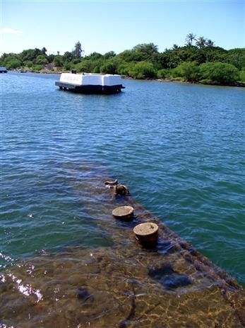 USS Arizona Memorial view towards bow