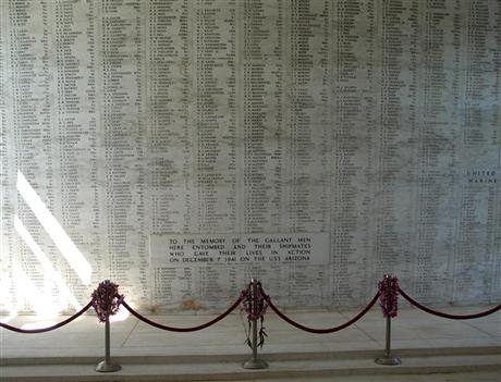 USS Arizona Memorial crew roster