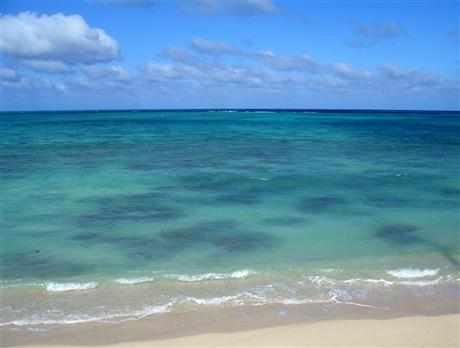 Waimanalo Bay turquoise water