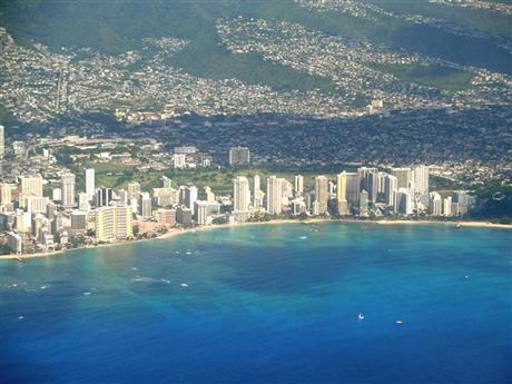 Waikiki aerial view