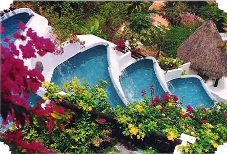 Ocho Cascadas view of pools