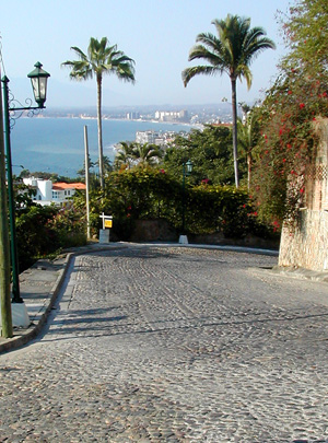 Puerto Vallarta Conchas Chinas neighborhood street
