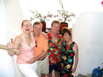 Mary, Fred, Chris & Ann on the Ocho Cascadas stairs