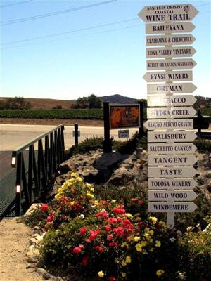 Edna Valley Wine Trail sign