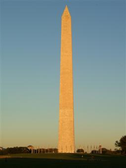 Washington Monument sunset view