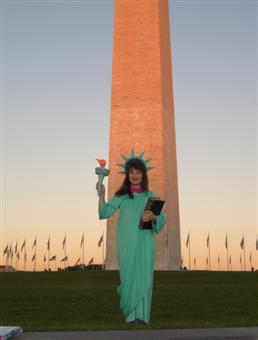 Washington Monument with Lady Liberty
