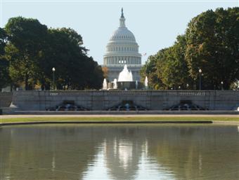 Capitol Building reflected in Reflecting Pool