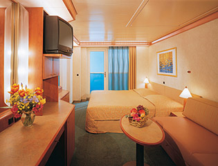 Carnival Cruises Spirit cruiseship balcony cabin