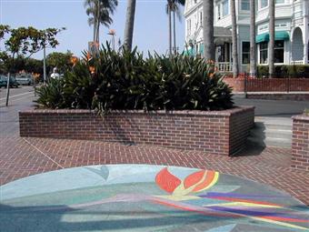 Carlsbad shopping sidewalk mural