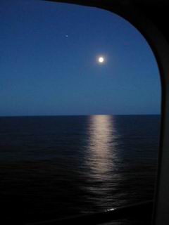 Australian cruise moonlight ocean