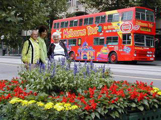 Melbourne Australia downtown flowers