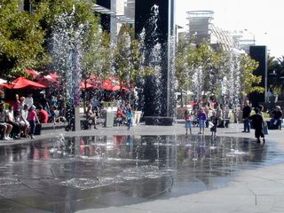 Melbourne Australia Crown casino and entertainment complex fountains