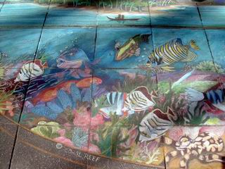 Melbourne Australia sidewalk chalk art