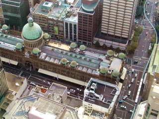 Sydney Tower view of Queen Victoria Building QVB