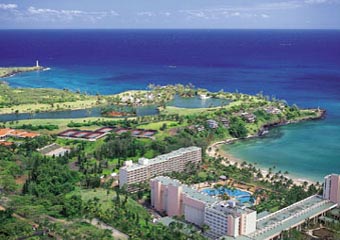 Hawaii Marriott Kauai Beach Club timeshare resort aerial photo