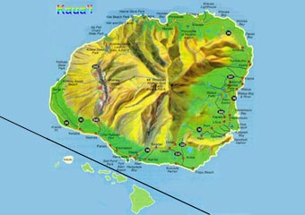 Hawaii Kauai map