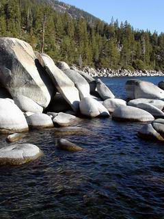 Lake Tahoe rocky shore
