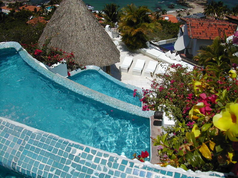 Ocho Cascadas view from pool of Villa 6