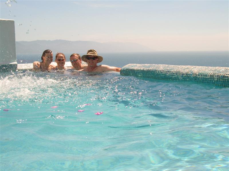Ann, Mary, Fred, & Chris in Ocho Cascadas pool