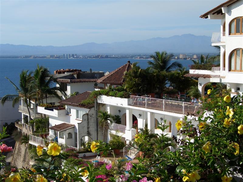 View from Ocho Cascadas Penthouse, looking north towards Puerto Vallarta