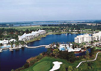 Orlando Marriott Cypress Harbour buildings aerial view