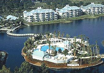 Orlando Marriott Cypress Harbour pool aerial view