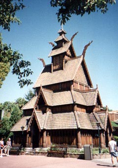 Orlando Disney World EPCOT World Showcase, Norway church, Viking architecture