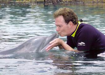 Discovery Cove Dolphin Kiss Chris