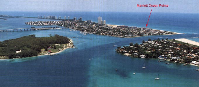 Palm Beach, Singer Island, Marriott Ocean Pointe, aerial view