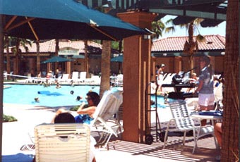 Palm Desert, Marriott Desert Springs, main pool entertainment