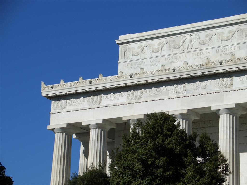 States names on Lincoln Memorial