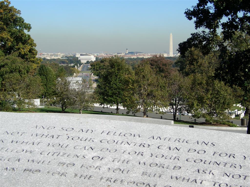 John F. Kennedy Gravesite enscription