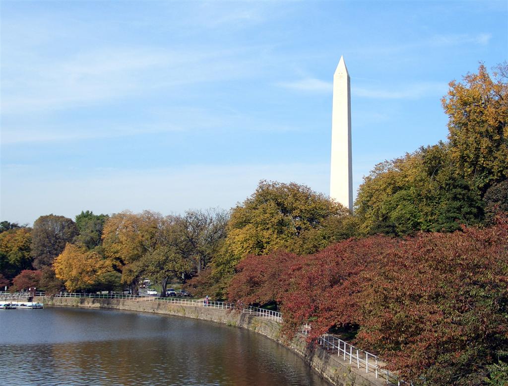 Washington Monument reflected in Tidal Basin